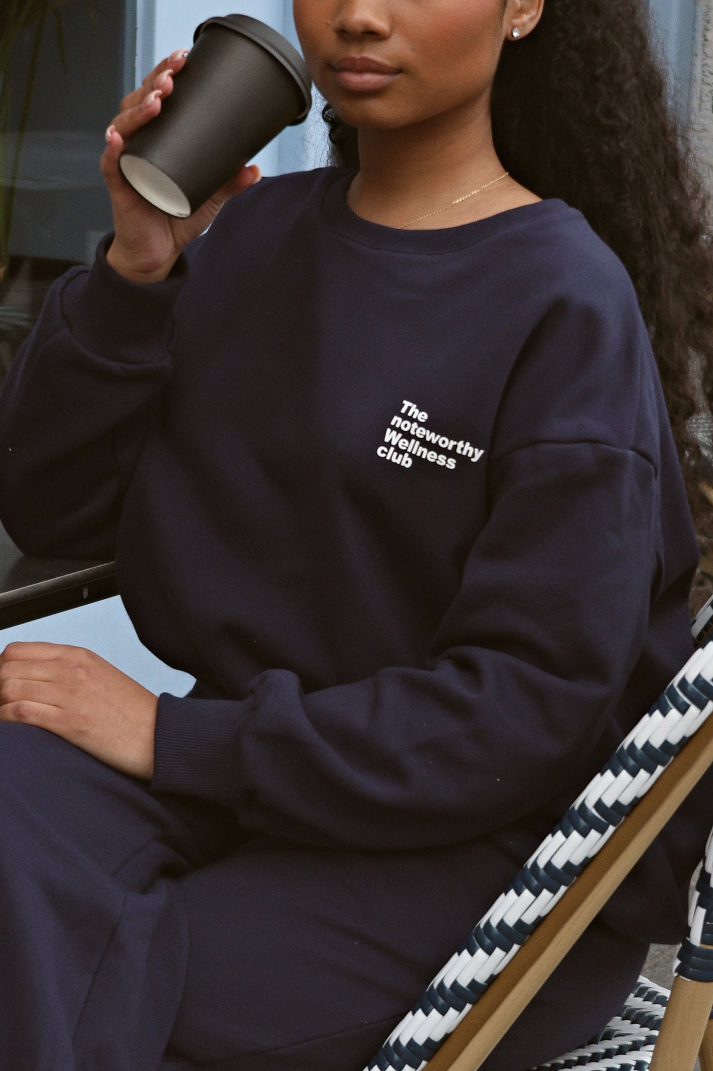 Celine Crewneck Sweater Set in Midnight